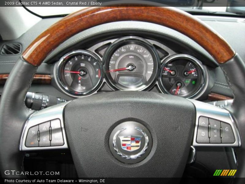Crystal Red / Ebony 2009 Cadillac CTS 4 AWD Sedan