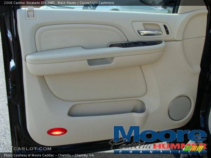 Black Raven / Cocoa/Light Cashmere 2008 Cadillac Escalade ESV AWD