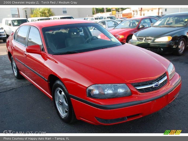 Torch Red / Medium Gray 2000 Chevrolet Impala LS