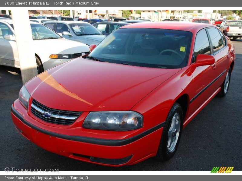 Torch Red / Medium Gray 2000 Chevrolet Impala LS