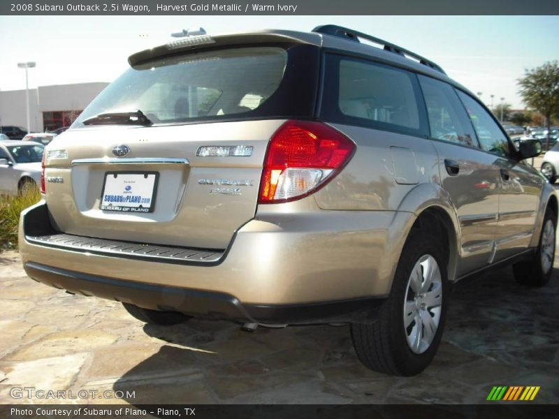 Harvest Gold Metallic / Warm Ivory 2008 Subaru Outback 2.5i Wagon