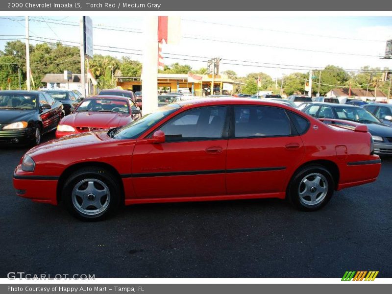 Torch Red / Medium Gray 2000 Chevrolet Impala LS