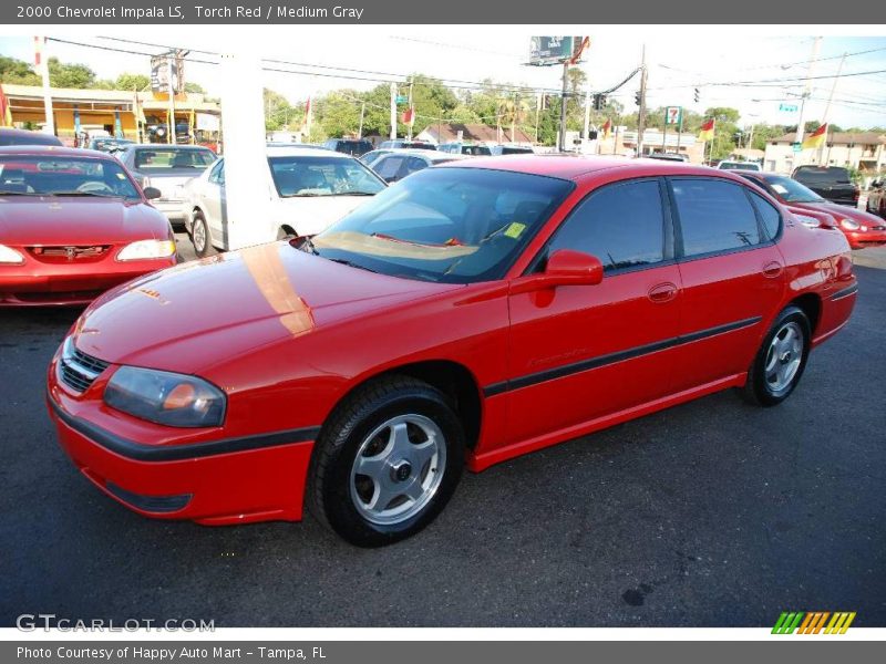 Torch Red / Medium Gray 2000 Chevrolet Impala LS