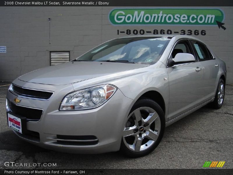 Silverstone Metallic / Ebony 2008 Chevrolet Malibu LT Sedan