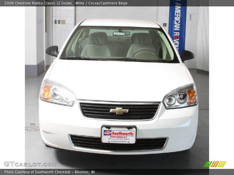 White / Cocoa/Cashmere Beige 2008 Chevrolet Malibu Classic LS Sedan