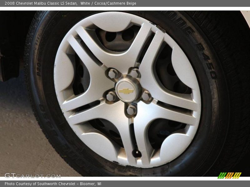 White / Cocoa/Cashmere Beige 2008 Chevrolet Malibu Classic LS Sedan