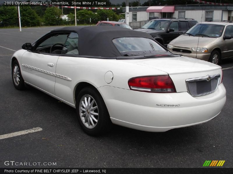 Stone White / Taupe 2001 Chrysler Sebring LXi Convertible