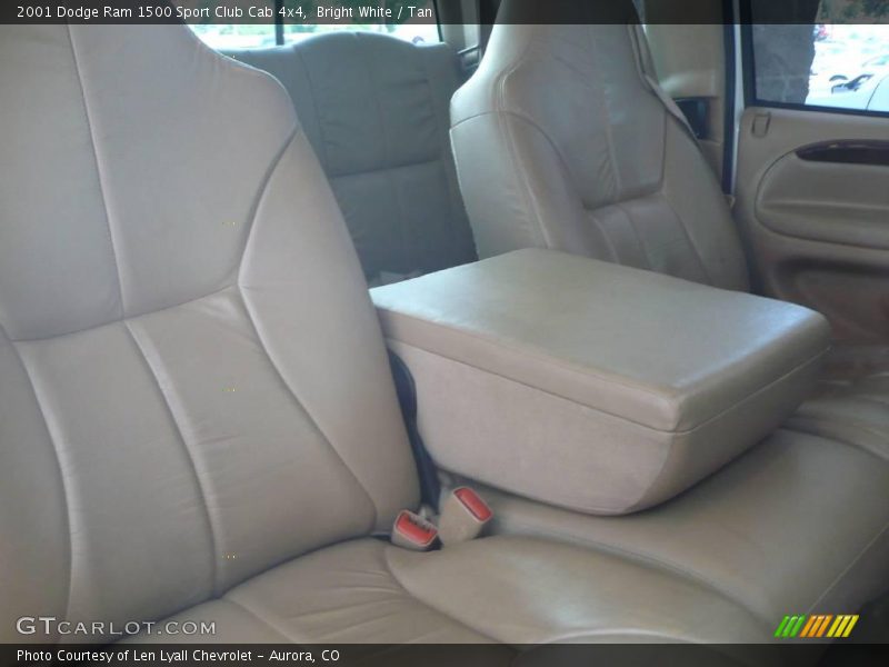 Bright White / Tan 2001 Dodge Ram 1500 Sport Club Cab 4x4