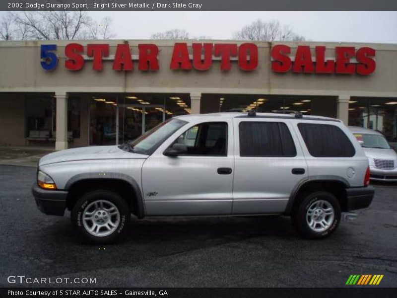 Bright Silver Metallic / Dark Slate Gray 2002 Dodge Durango Sport