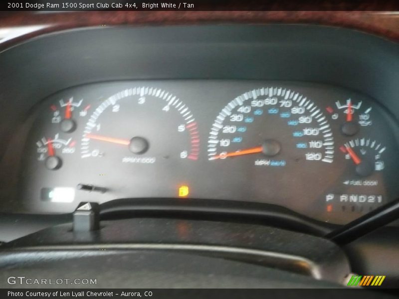 Bright White / Tan 2001 Dodge Ram 1500 Sport Club Cab 4x4