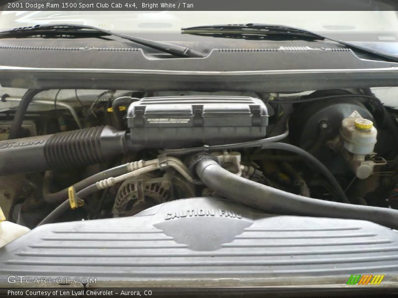 Bright White / Tan 2001 Dodge Ram 1500 Sport Club Cab 4x4