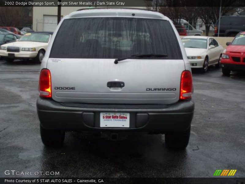 Bright Silver Metallic / Dark Slate Gray 2002 Dodge Durango Sport
