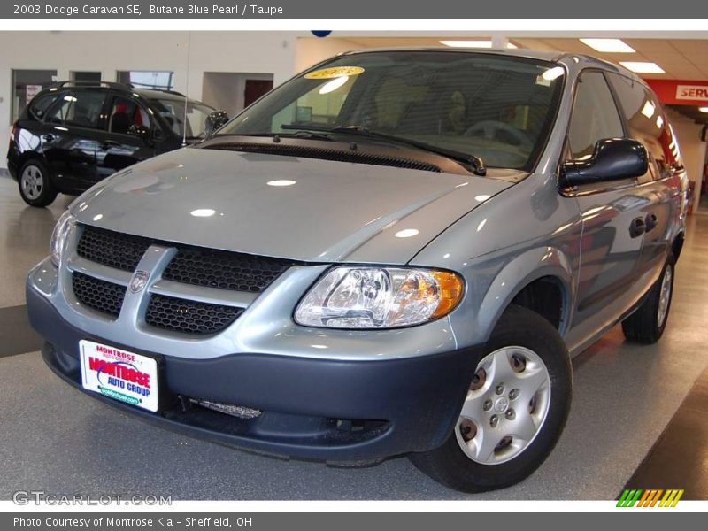 Butane Blue Pearl / Taupe 2003 Dodge Caravan SE