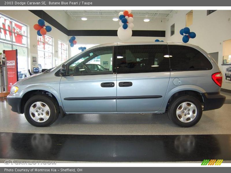 Butane Blue Pearl / Taupe 2003 Dodge Caravan SE