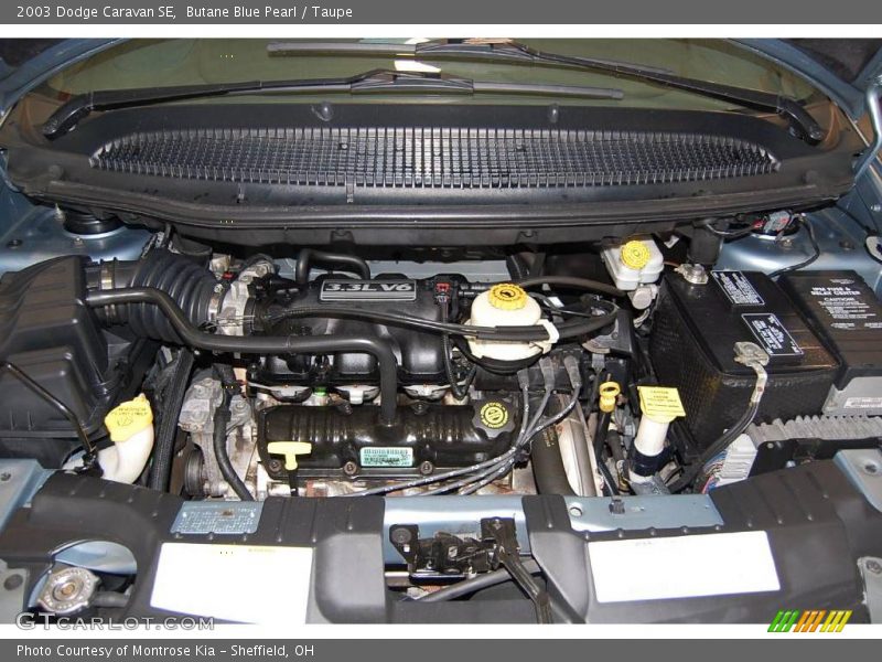 Butane Blue Pearl / Taupe 2003 Dodge Caravan SE