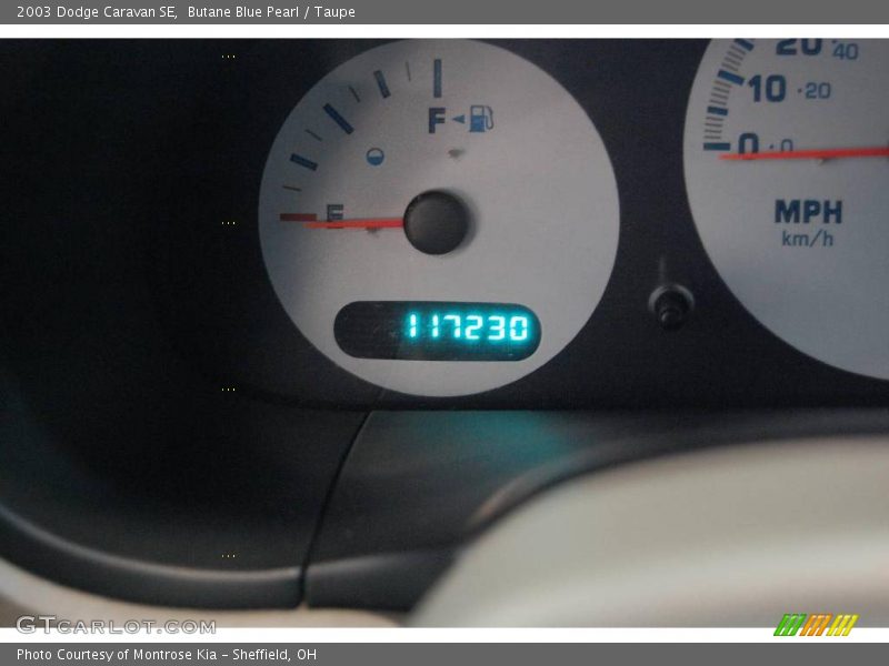 Butane Blue Pearl / Taupe 2003 Dodge Caravan SE