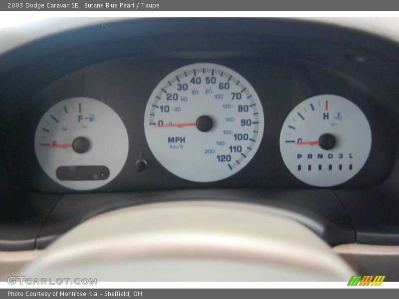Butane Blue Pearl / Taupe 2003 Dodge Caravan SE