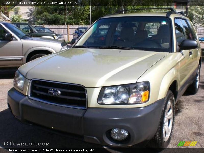 Aspen White / Gray 2003 Subaru Forester 2.5 X