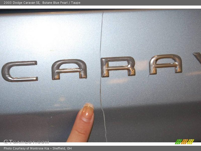 Butane Blue Pearl / Taupe 2003 Dodge Caravan SE