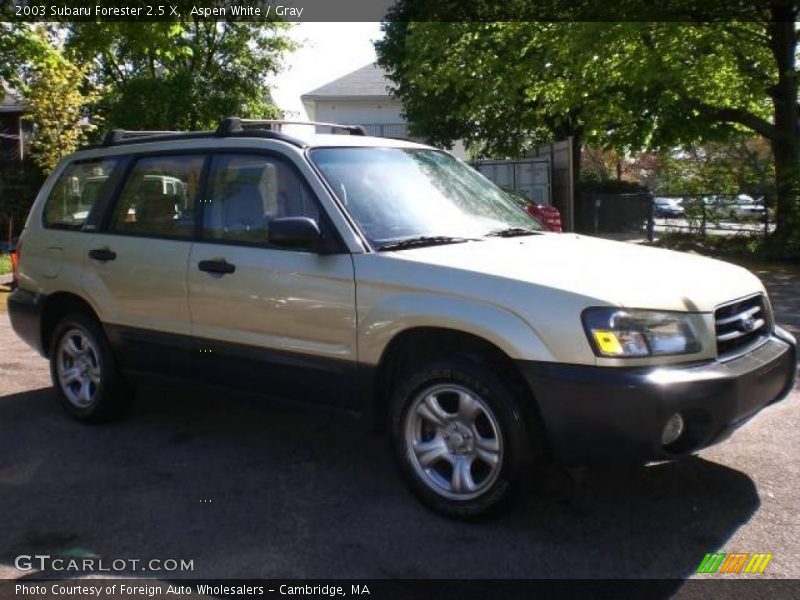 Aspen White / Gray 2003 Subaru Forester 2.5 X