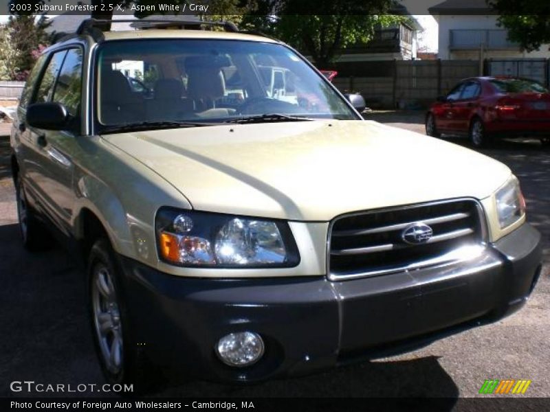 Aspen White / Gray 2003 Subaru Forester 2.5 X