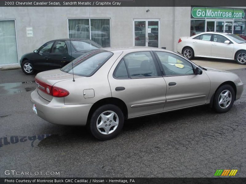 Sandrift Metallic / Graphite Gray 2003 Chevrolet Cavalier Sedan