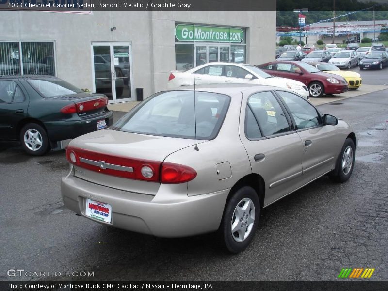 Sandrift Metallic / Graphite Gray 2003 Chevrolet Cavalier Sedan