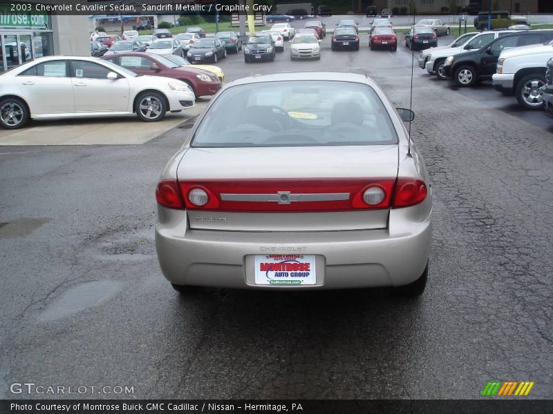 Sandrift Metallic / Graphite Gray 2003 Chevrolet Cavalier Sedan