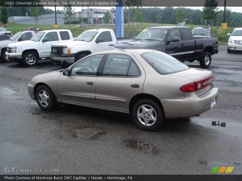 Sandrift Metallic / Graphite Gray 2003 Chevrolet Cavalier Sedan