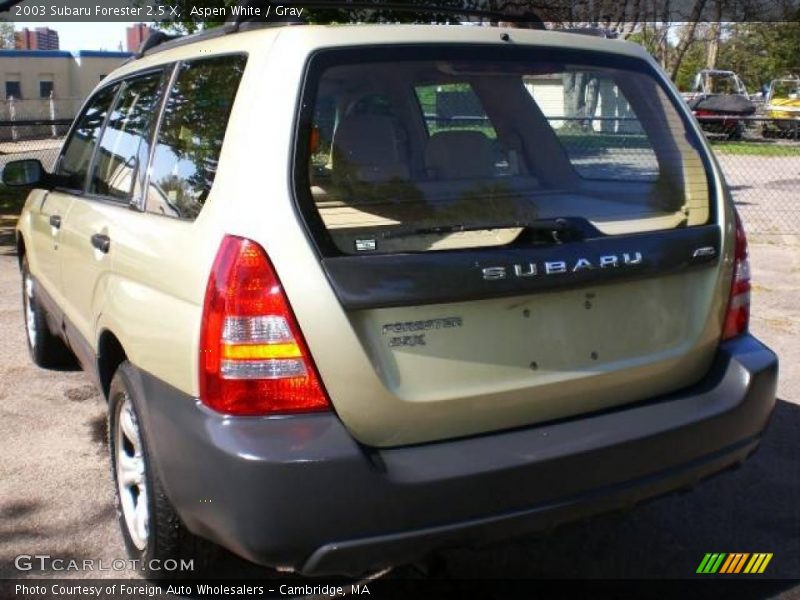 Aspen White / Gray 2003 Subaru Forester 2.5 X