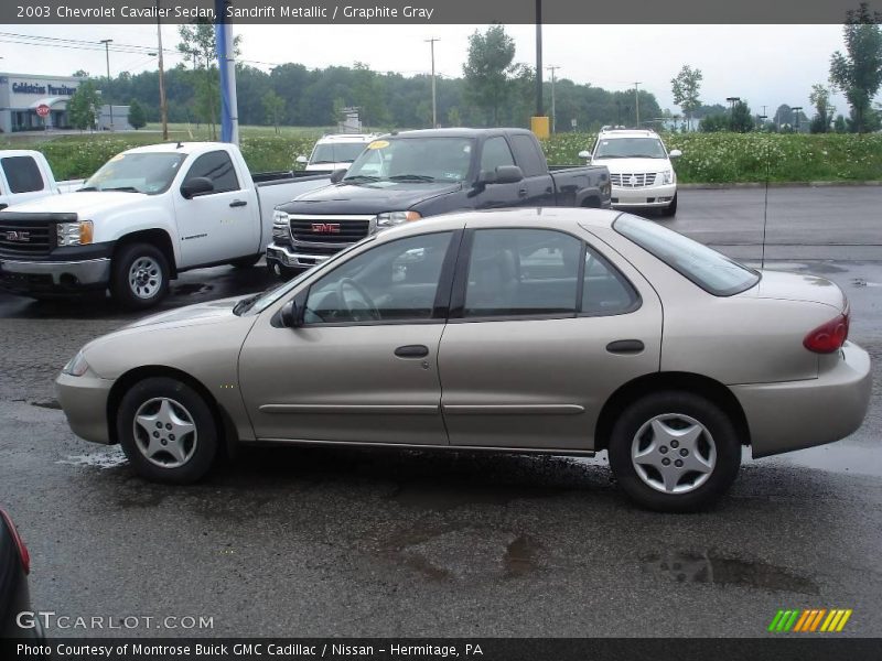 Sandrift Metallic / Graphite Gray 2003 Chevrolet Cavalier Sedan