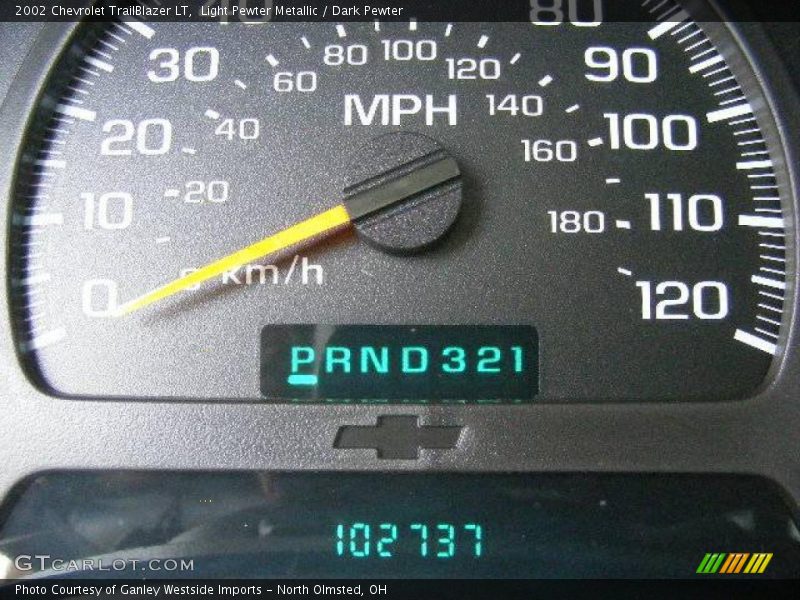 Light Pewter Metallic / Dark Pewter 2002 Chevrolet TrailBlazer LT