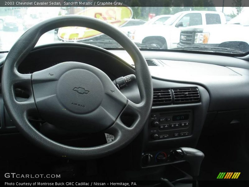 Sandrift Metallic / Graphite Gray 2003 Chevrolet Cavalier Sedan