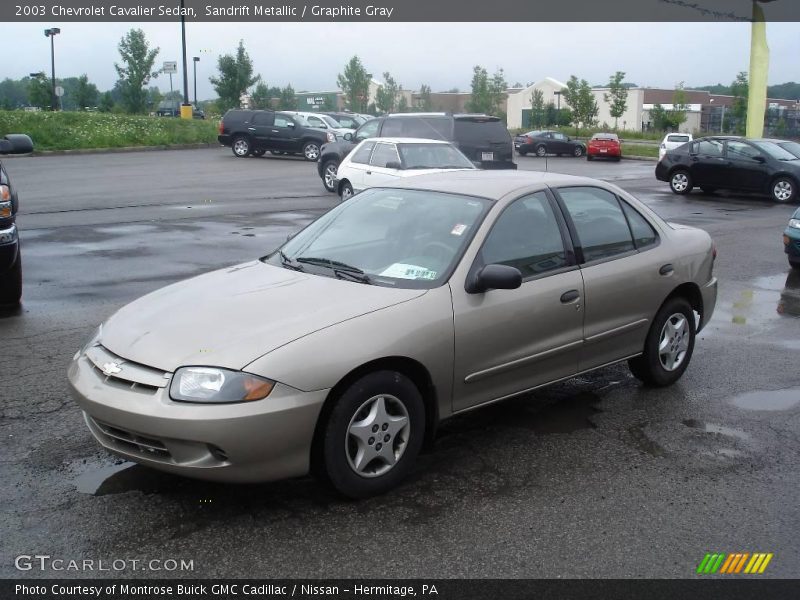 Sandrift Metallic / Graphite Gray 2003 Chevrolet Cavalier Sedan