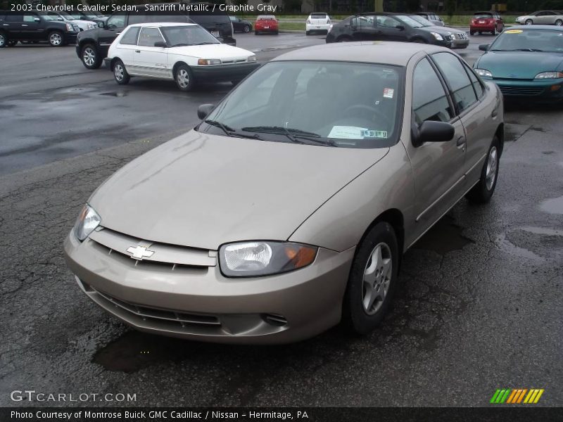 Sandrift Metallic / Graphite Gray 2003 Chevrolet Cavalier Sedan