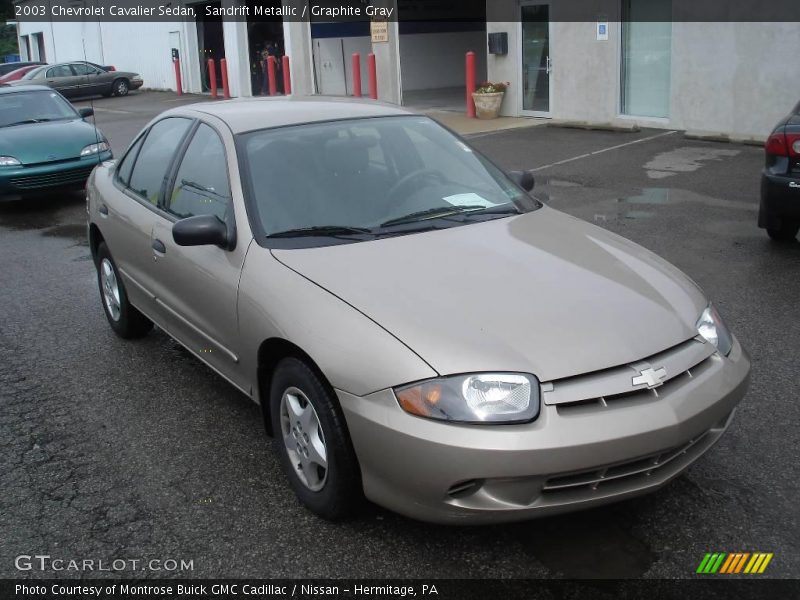 Sandrift Metallic / Graphite Gray 2003 Chevrolet Cavalier Sedan