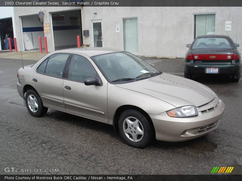 Sandrift Metallic / Graphite Gray 2003 Chevrolet Cavalier Sedan