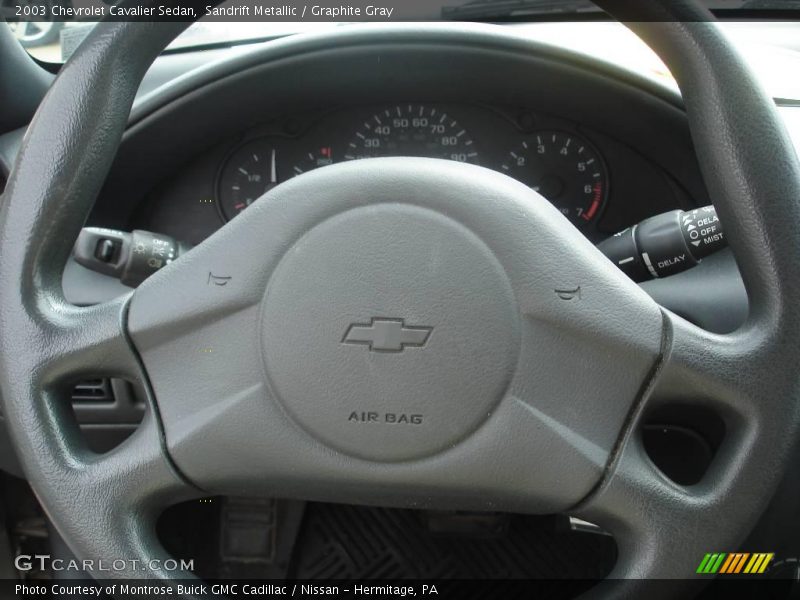 Sandrift Metallic / Graphite Gray 2003 Chevrolet Cavalier Sedan