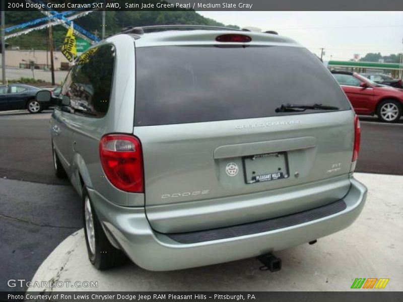 Satin Jade Green Pearl / Medium Slate Gray 2004 Dodge Grand Caravan SXT AWD