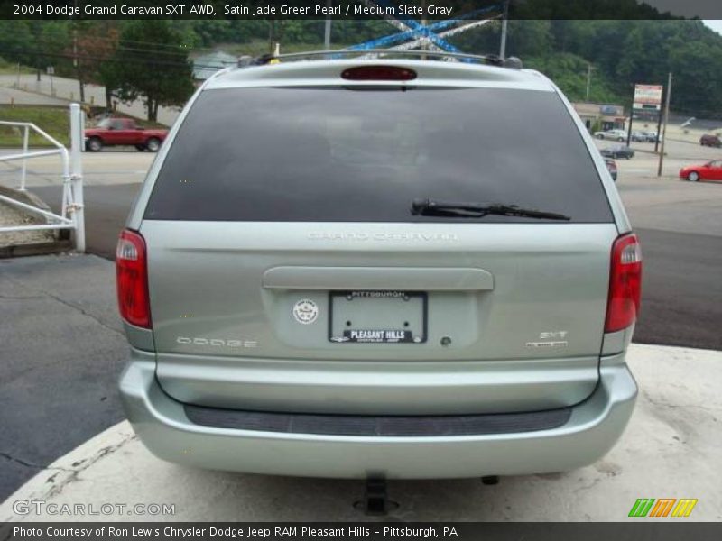 Satin Jade Green Pearl / Medium Slate Gray 2004 Dodge Grand Caravan SXT AWD