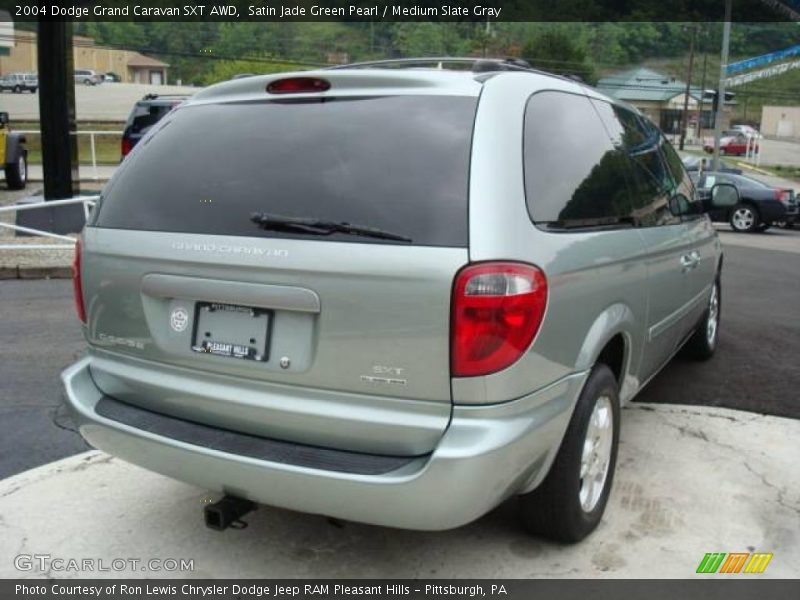 Satin Jade Green Pearl / Medium Slate Gray 2004 Dodge Grand Caravan SXT AWD