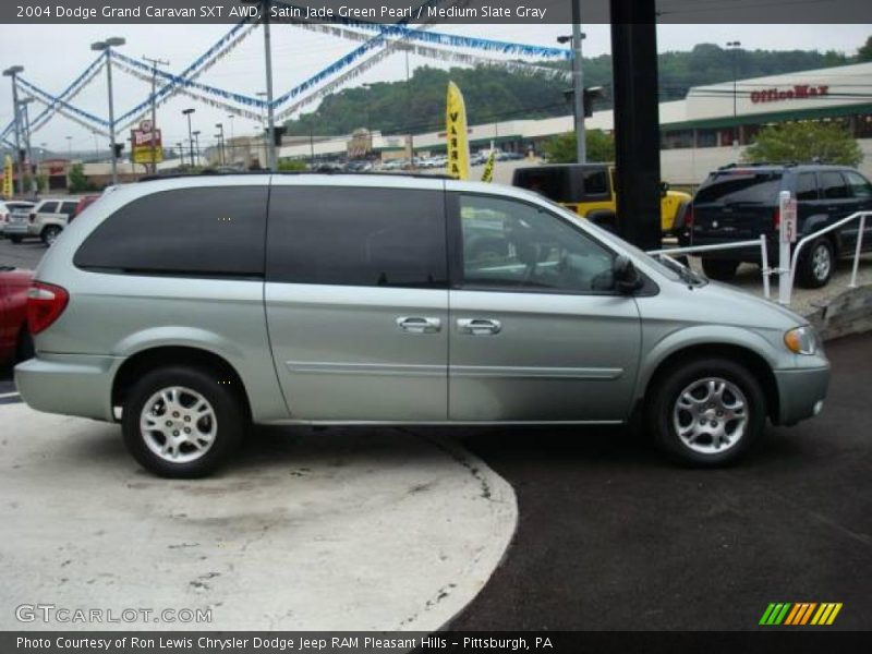 Satin Jade Green Pearl / Medium Slate Gray 2004 Dodge Grand Caravan SXT AWD