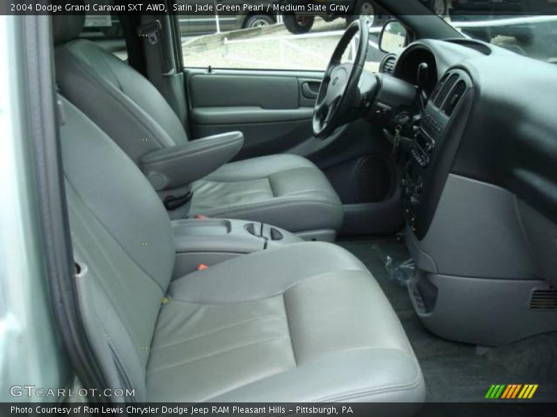 Satin Jade Green Pearl / Medium Slate Gray 2004 Dodge Grand Caravan SXT AWD
