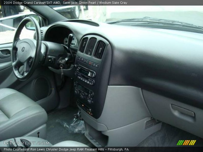 Satin Jade Green Pearl / Medium Slate Gray 2004 Dodge Grand Caravan SXT AWD