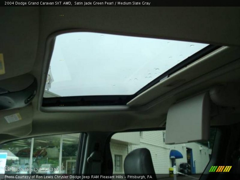 Satin Jade Green Pearl / Medium Slate Gray 2004 Dodge Grand Caravan SXT AWD