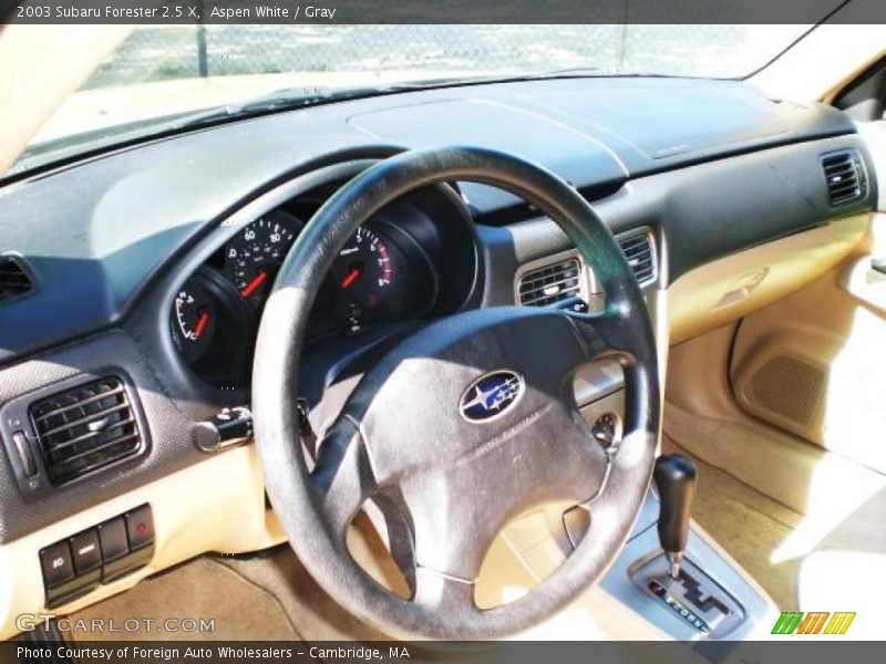 Aspen White / Gray 2003 Subaru Forester 2.5 X
