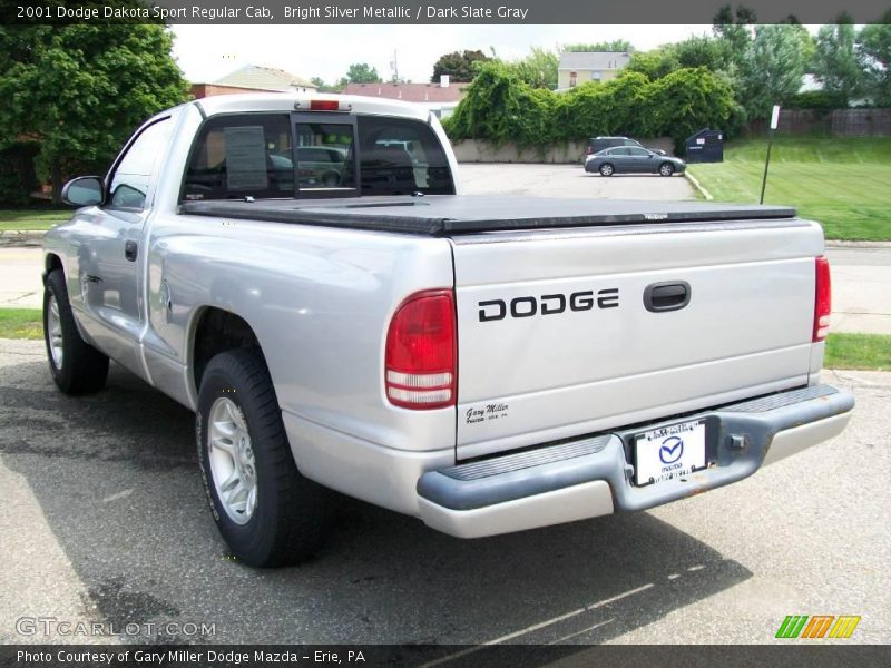 Bright Silver Metallic / Dark Slate Gray 2001 Dodge Dakota Sport Regular Cab