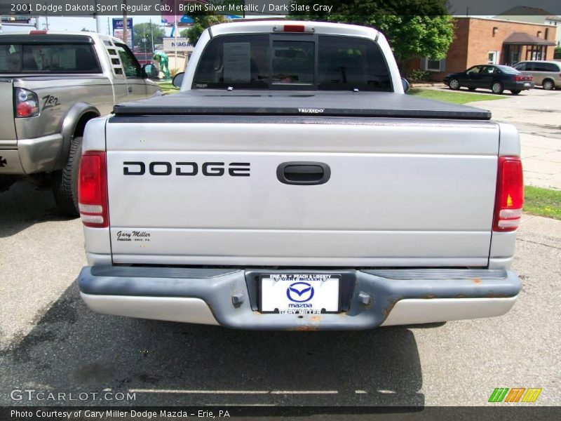 Bright Silver Metallic / Dark Slate Gray 2001 Dodge Dakota Sport Regular Cab