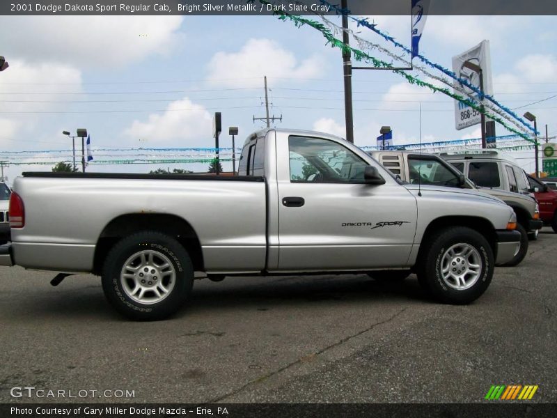 Bright Silver Metallic / Dark Slate Gray 2001 Dodge Dakota Sport Regular Cab