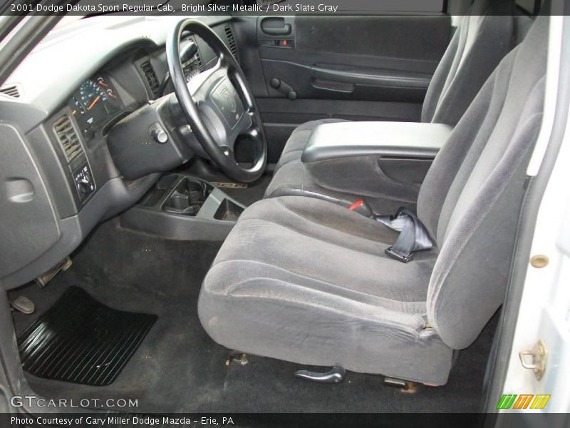 Bright Silver Metallic / Dark Slate Gray 2001 Dodge Dakota Sport Regular Cab